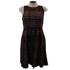 Ya Los Angeles Black & Metallic Gold Sleeveless Dress L